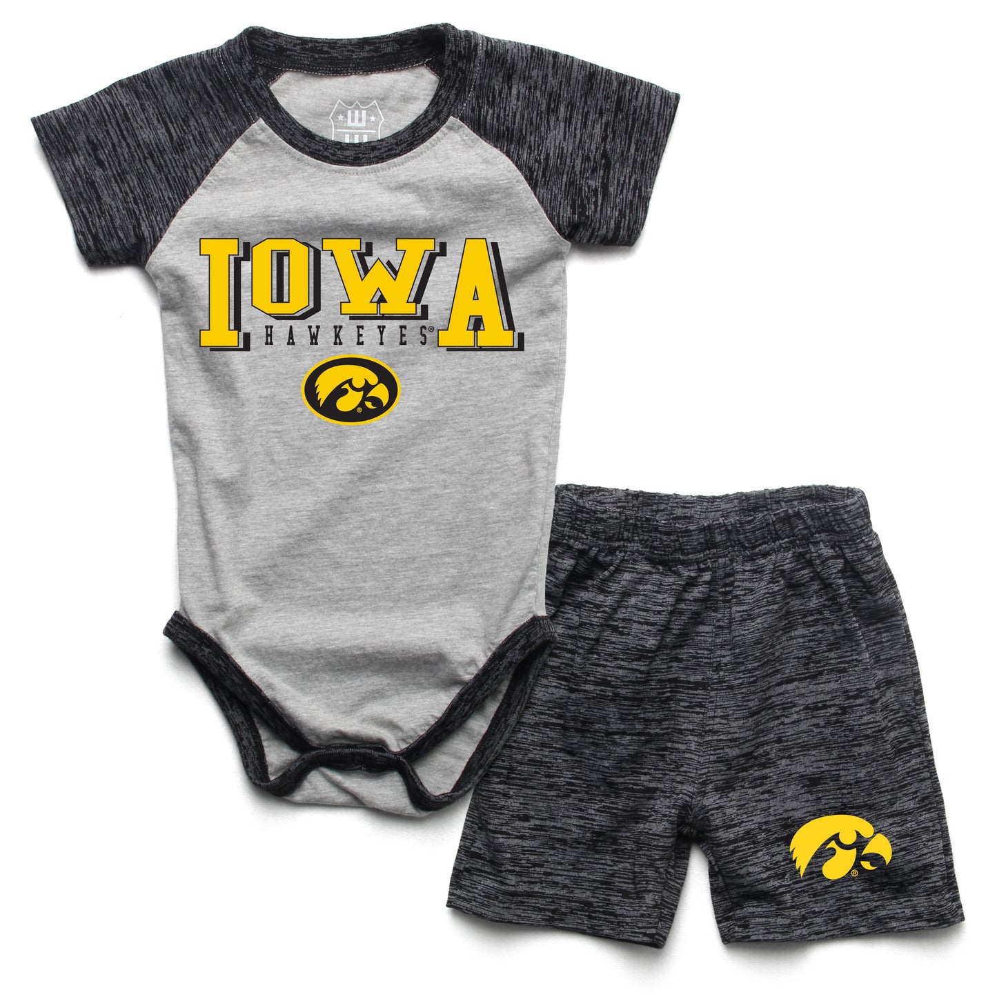 Iowa Hawkeyes Wes and Willy Baby College Team Hopper and Short Set