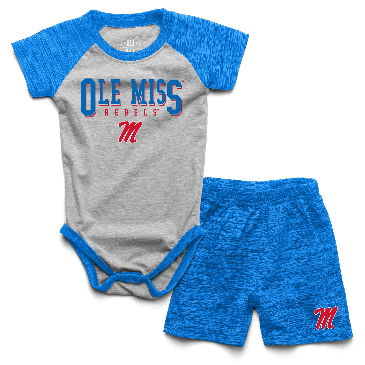 Ole Miss Rebels Wes and Willy Baby College Team Hopper and Short Set