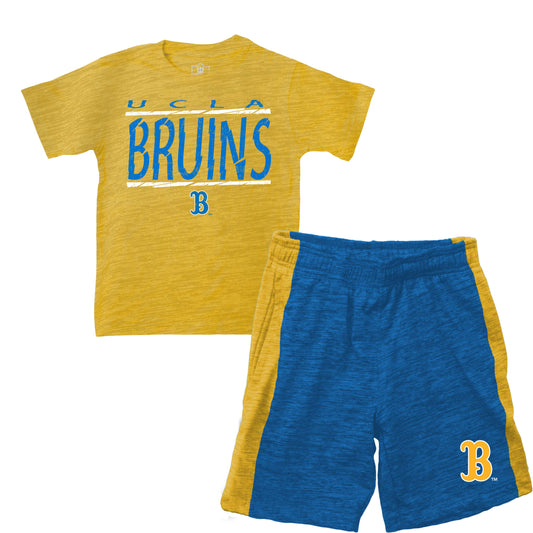 UCLA Bruins Wes and Willy Little Boy and Toddler Cloudy Yarn Short and T-Shirt Set