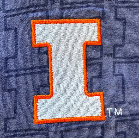 Illinois Fighting Illini Wes and Willy Infant and Toddler All Over Team Logo Outfit