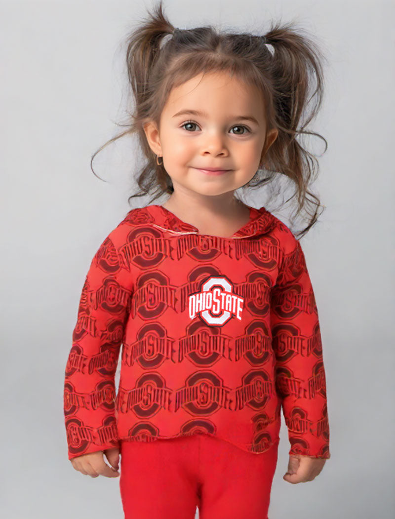Ohio State Buckeyes Wes and Willy Infant and Toddler All Over Team Logo Outfit