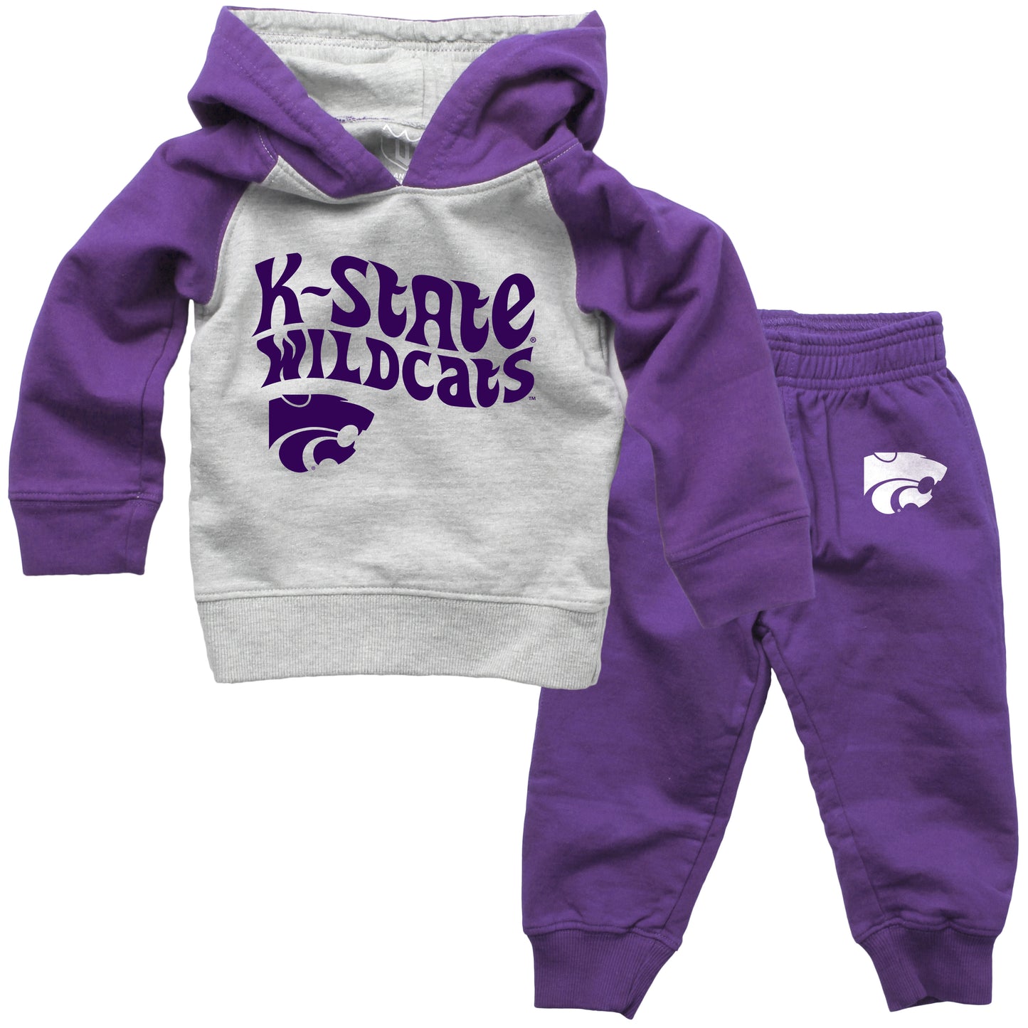 Kansas State Wildcats Wes and Willy NCAA Infant and Toddler Hoodie Set