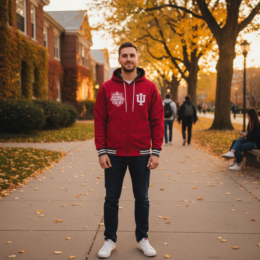 Indiana Hoosiers Franchise Club Mens 2025 National Champions Grind Hoodie Jacket
