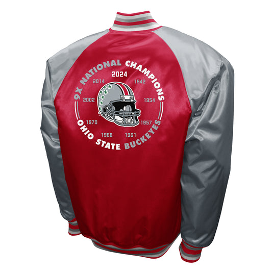 Ohio State Buckeyes Franchise Club Mens 2024 National Championship Satin Jacket