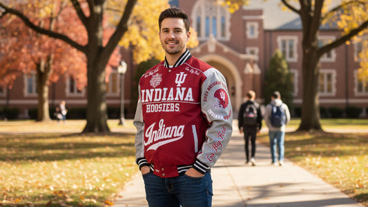 Indiana Hoosiers 2025 National Champions Mens Franchise Club Twill Button Up Jacket