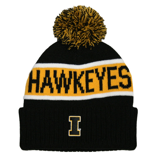 Iowa Hawkeyes Franchise Club Unisex Warrior Knit Hat with Pom
