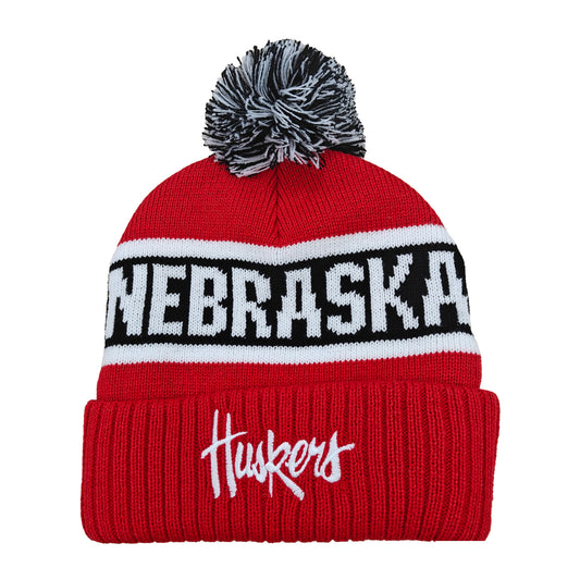 Nebraska Cornhuskers Franchise Club Unisex Warrior Knit Hat with Pom