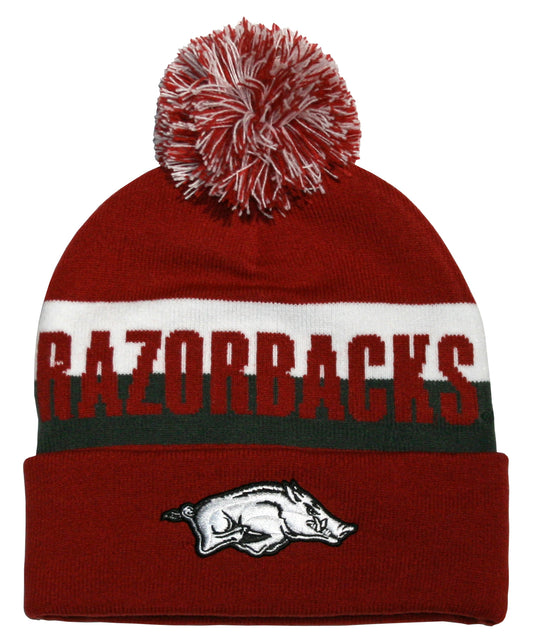 Arkansas Razorbacks Franchise Club Unisex Jaquard Knit Hat with Pom