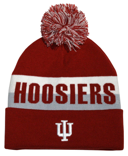 Indiana Hoosiers Franchise Club Unisex Jaquard Knit Hat with Pom
