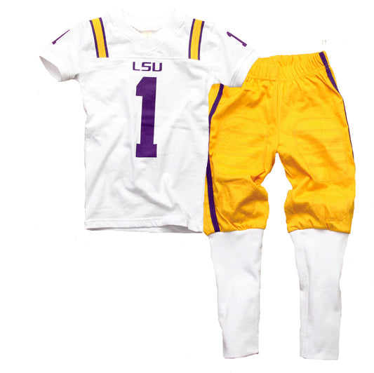 LSU Tigers Wes and Willy Boys Kids Short Sleeve Pajama Set