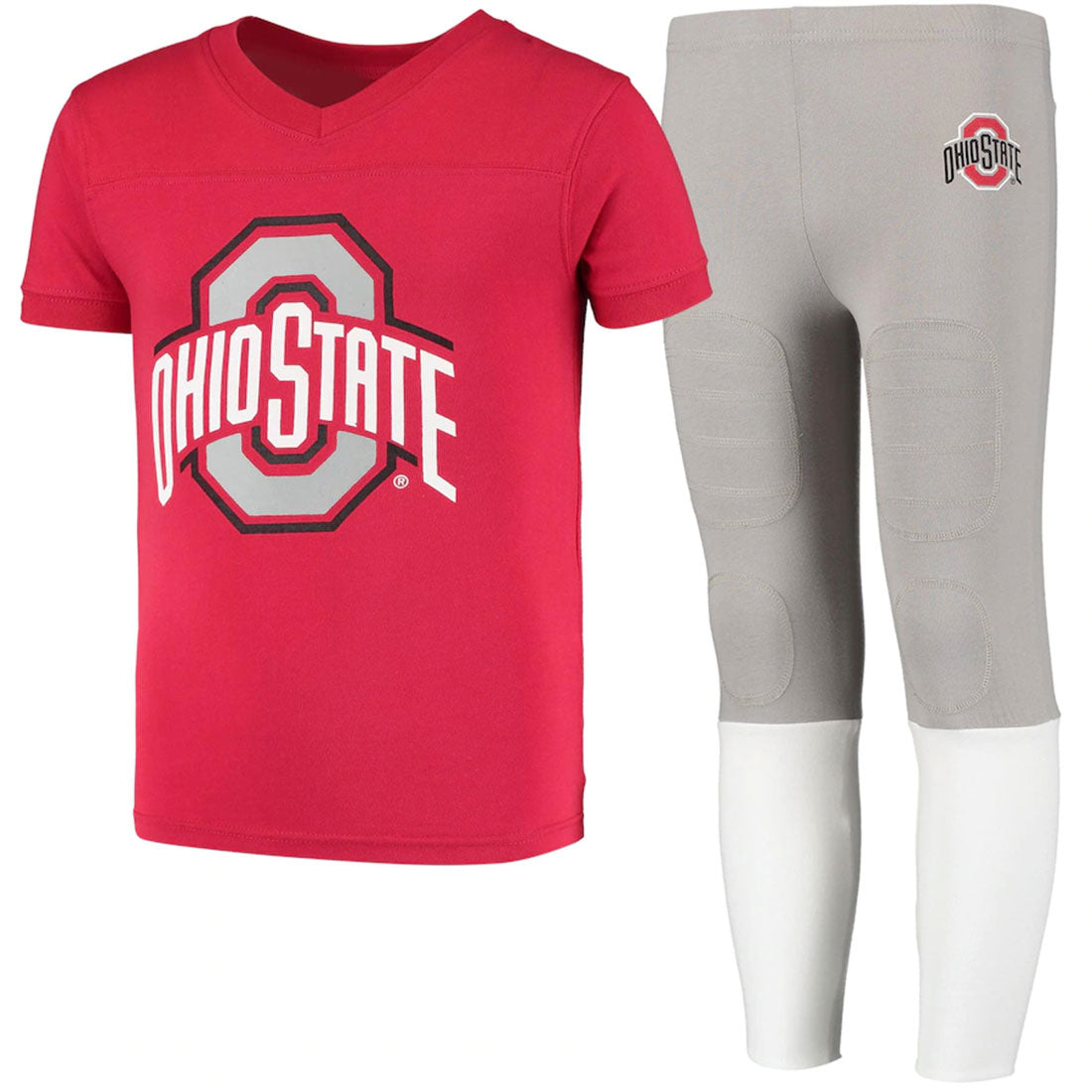 Ohio State Buckeyes Wes and Willy Boys Kids Short Sleeve Pajama Set