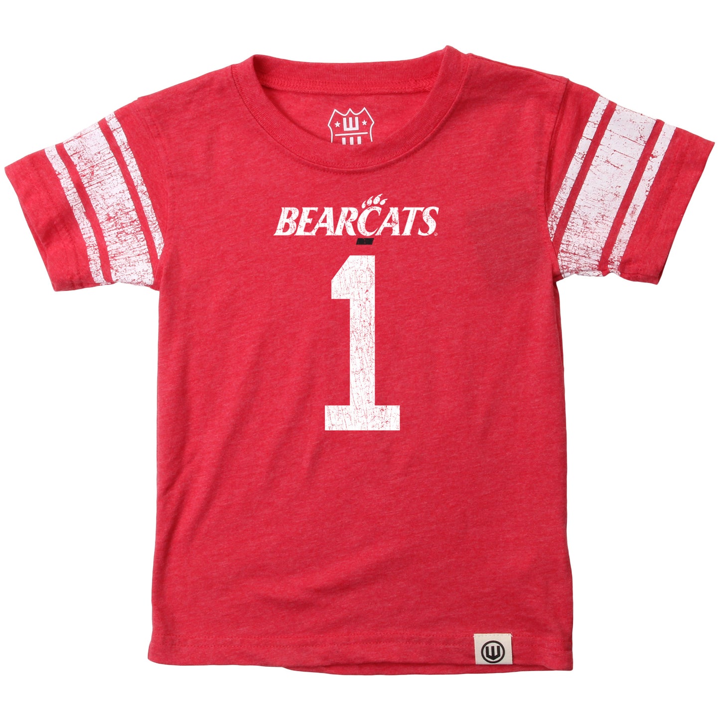 Cincinnati Bearcats Wes and Willy Youth Boys College Short Sleeve Jersey T-Shirt