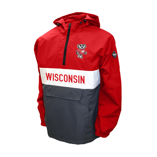 Wisconsin Badgers Franchise Club Mens NCAA Alpha Anorak Jacket