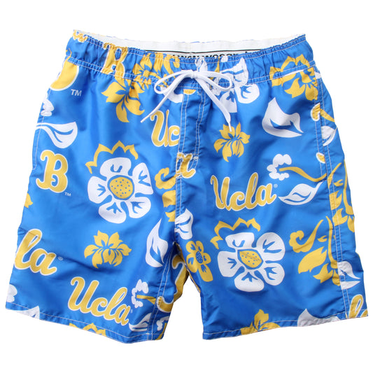 UCLA Bruins Wes and Willy Mens College Floral Swim Trunk