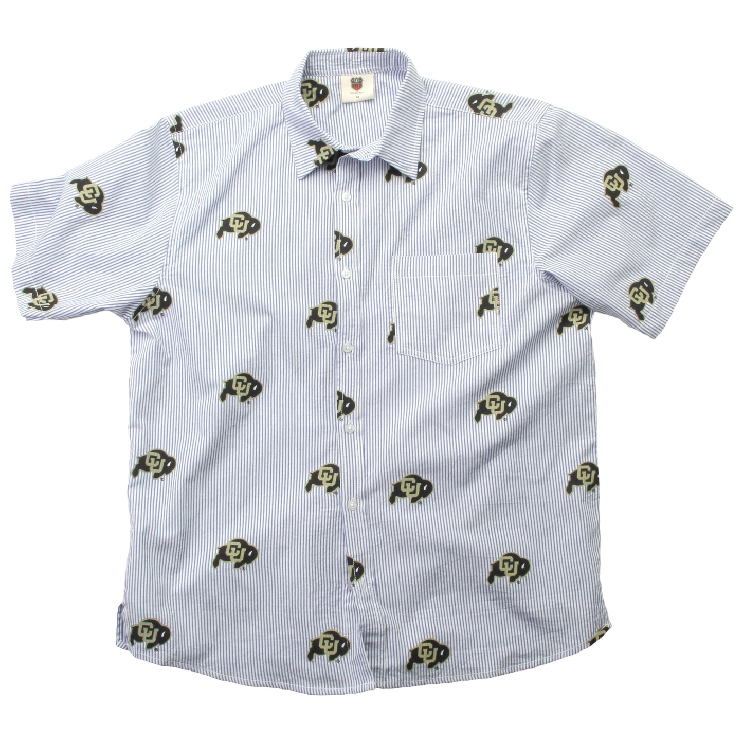 Colorado Buffaloes Wes and Willy Mens College Seersucker Shirt