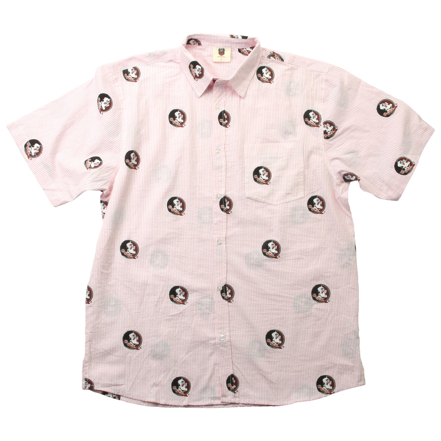 Florida State Seminoles Wes and Willy Mens College Seersucker Shirt