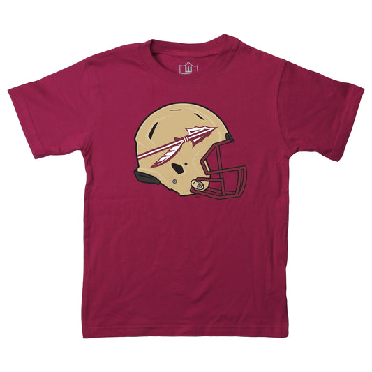Florida State Seminoles Wes and Willy Youth College Helmet Logo T-Shirt