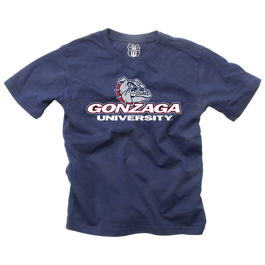 Gonzaga Bulldogs Wes and Willy Youth Boys College Team Logo T-Shirt