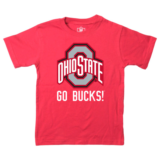 Ohio State Buckeyes Wes and Willy Youth College Team Slogan T-Shirt Go Bucks