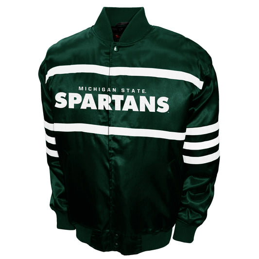 Michigan State Spartans Franchise Club Mens 2nd Era Full-Snap Satin Jacket