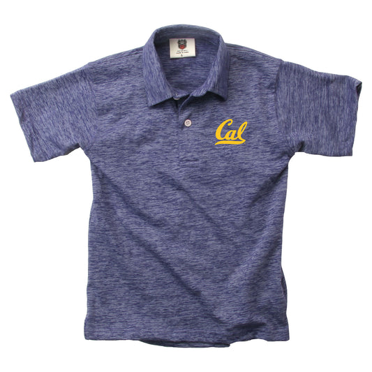 Cal Berkeley Bears Wes and Willy Youth Boys Cloudy Yarn College Short Sleeve Polo