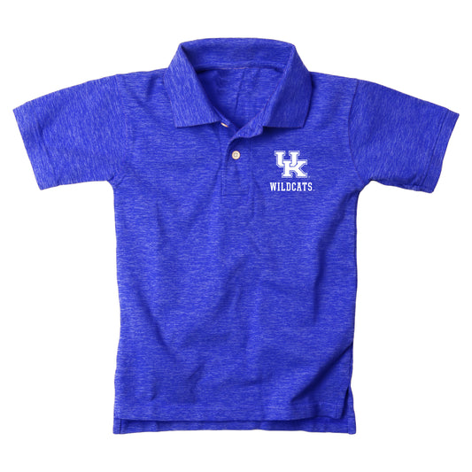 Kentucky Wildcats Wes and Willy Youth Boys Cloudy Yarn College Short Sleeve Polo