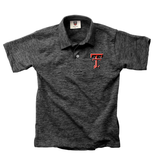 Texas Tech Red Raiders Wes and Willy Youth Boys Cloudy Yarn College Short Sleeve Polo