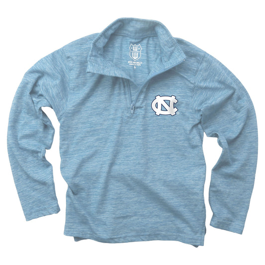 North Carolina Tar Heels Wes and Willy Youth Boys Cloudy Yarn Long Sleeve College Quarter Zip
