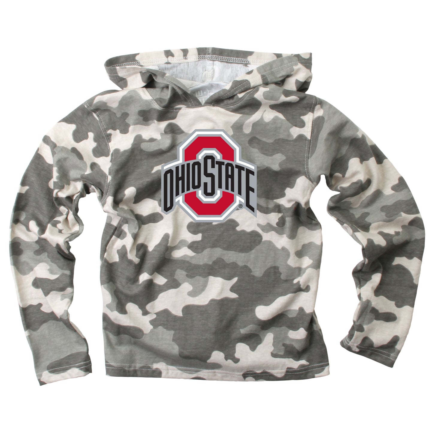 Ohio State Buckeyes Wes and Willy Toddler Kids and Youth Long Sleeve Camo Hooded T-Shirt