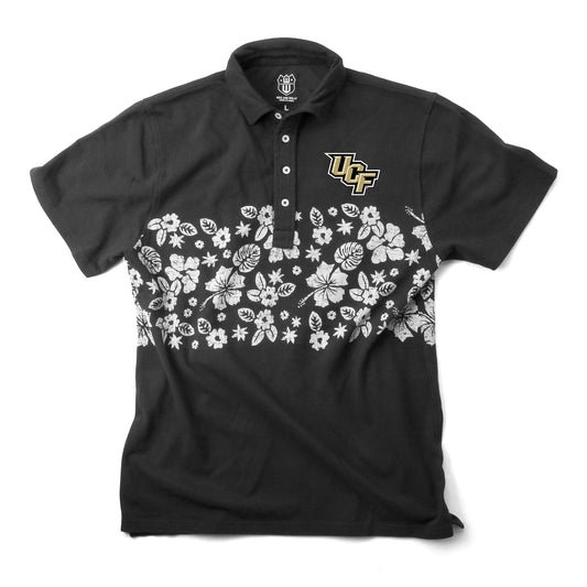 Central Florida Knights Wes and Willy Mens College Floral Polo