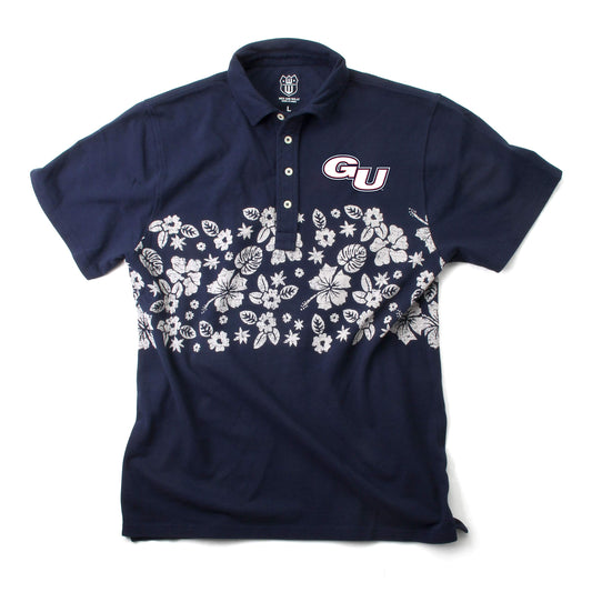 Gonzaga Bulldogs Wes and Willy Mens College Floral Polo