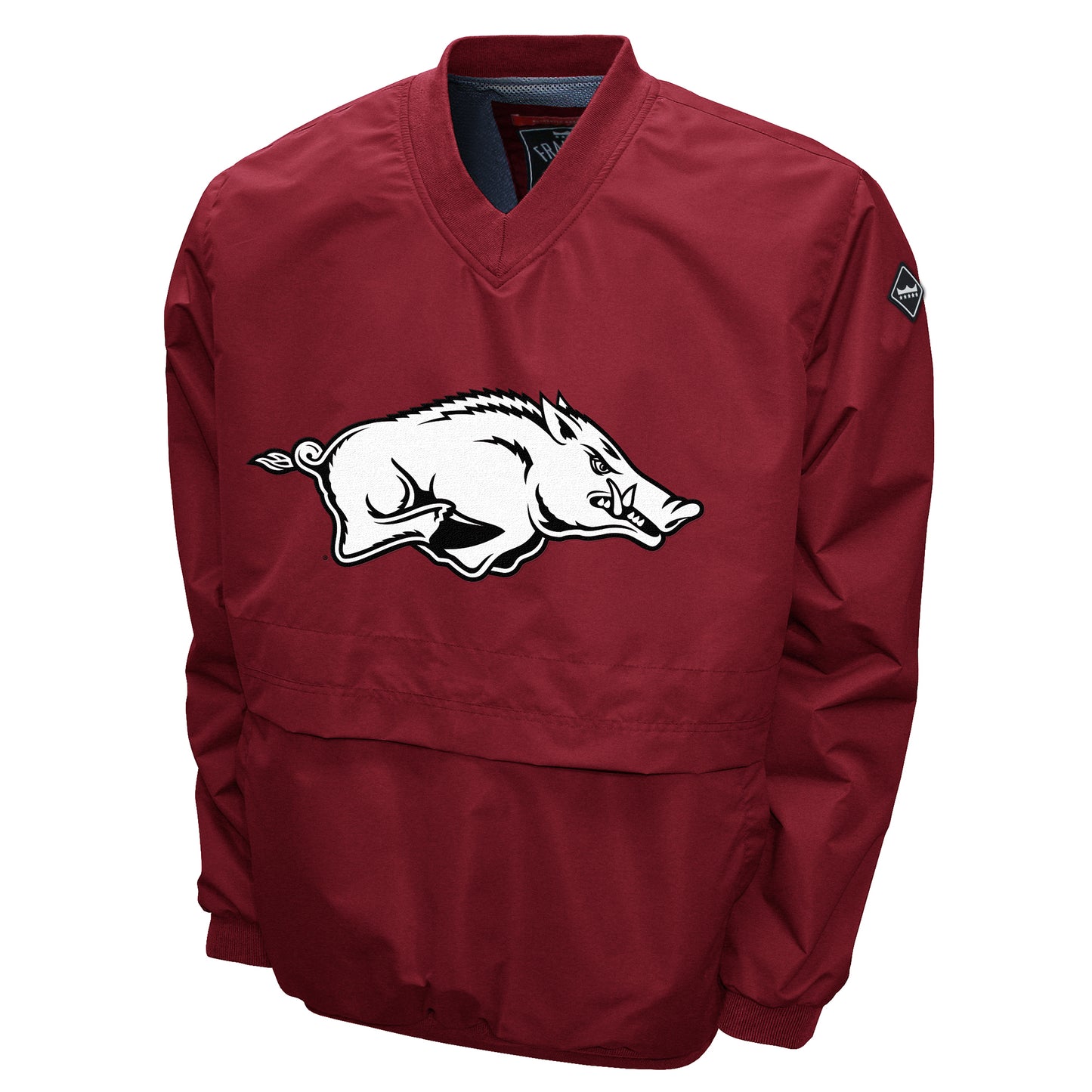 Arkansas Razorbacks Franchise Club Men's Big Logo Windshell V-Neck Pullover Jacket