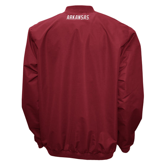 Arkansas Razorbacks Franchise Club Men's Big Logo Windshell V-Neck Pullover Jacket