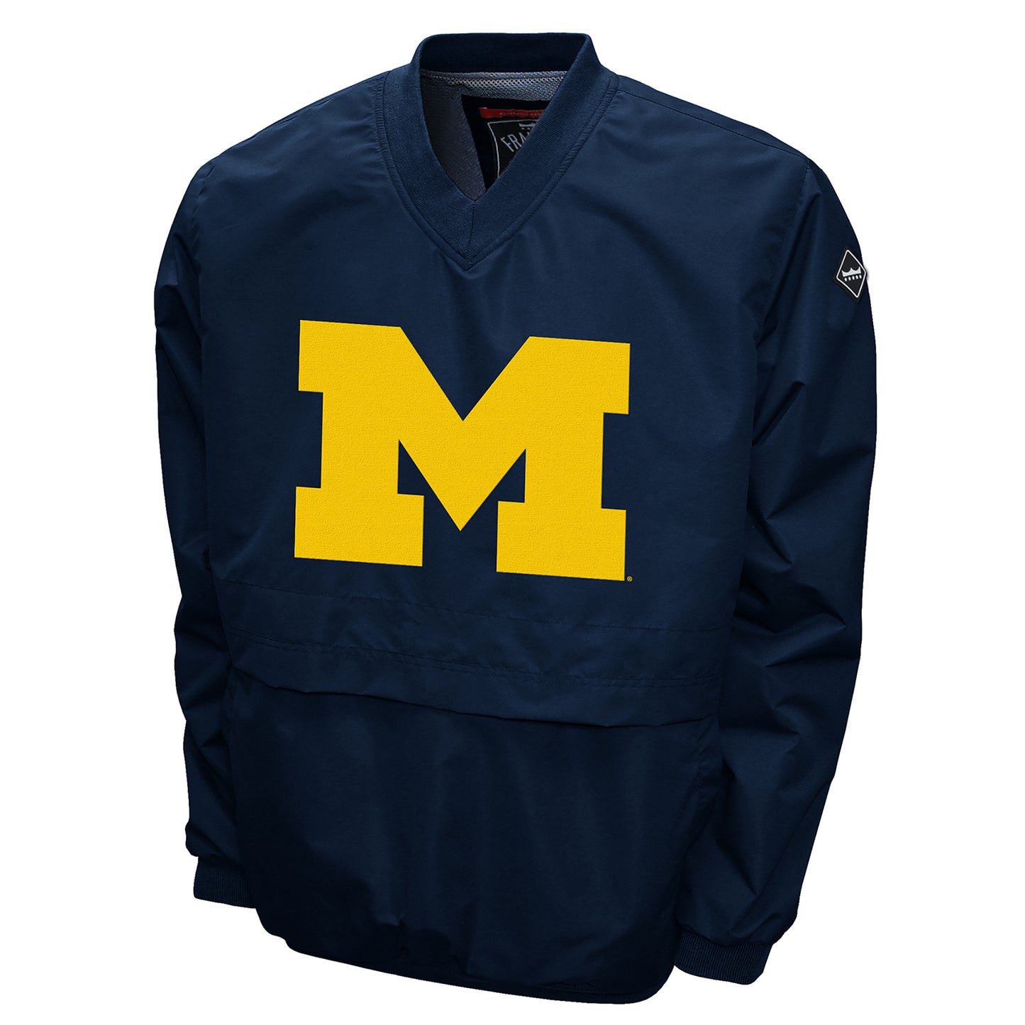 Michigan Wolverines Franchise Club Men's Big Logo Windshell V-Neck Pullover Jacket