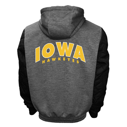 Iowa Hawkeyes Franchise Club Men's Grid Game Full-Zip Hoodie Jacket
