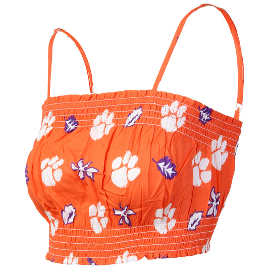 Clemson Tigers Wes and Willy Womens Halter Half Top Tank