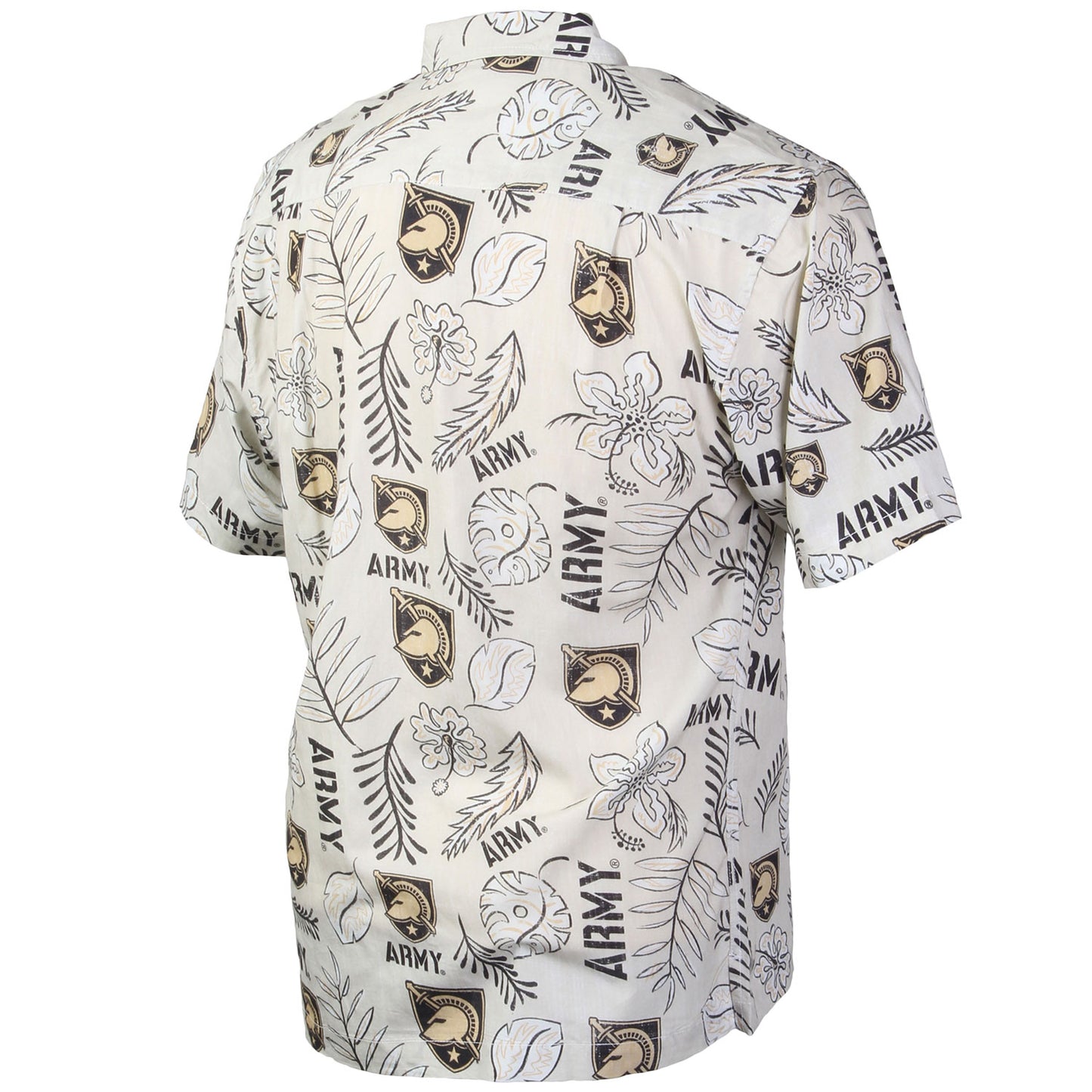 Army Black Knights Wes and Willy Mens College Hawaiian Short Sleeve Button Down Shirt Vintage Floral