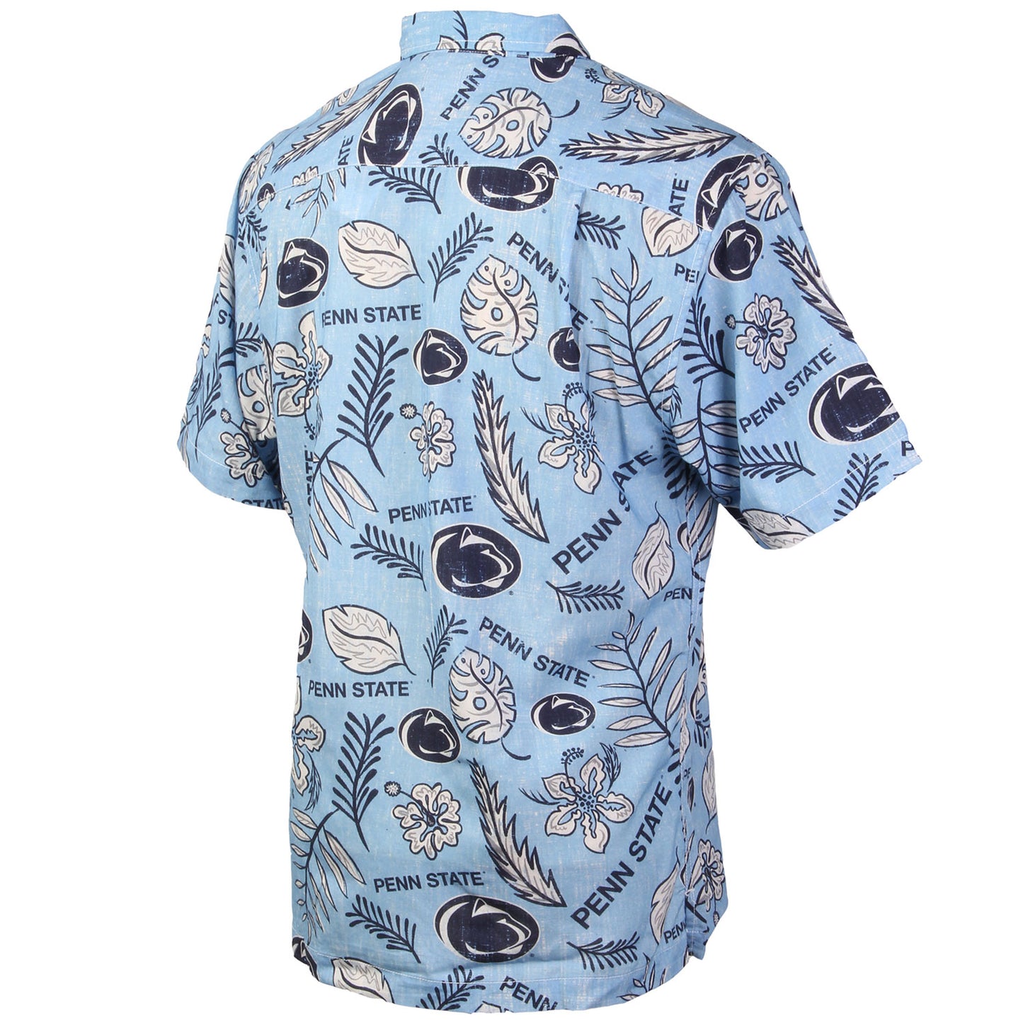 Penn State Nittany Lions Wes and Willy Mens College Hawaiian Short Sleeve Button Down Shirt Vintage Floral
