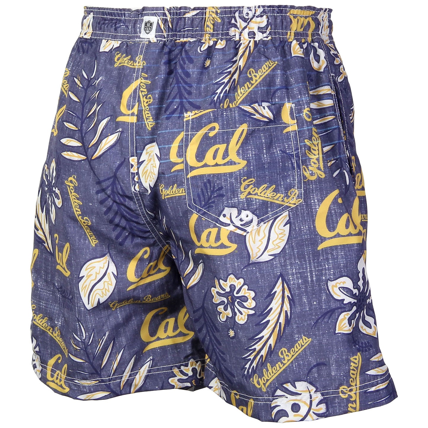 Cal Berkeley Bears Wes and Willy Mens College Vintage Floral Swim Trunks