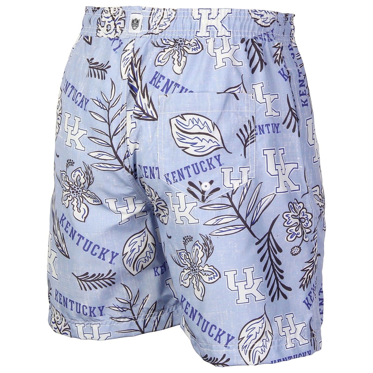 Kentucky Wildcats Wes and Willy Mens College Vintage Floral Swim Trunks