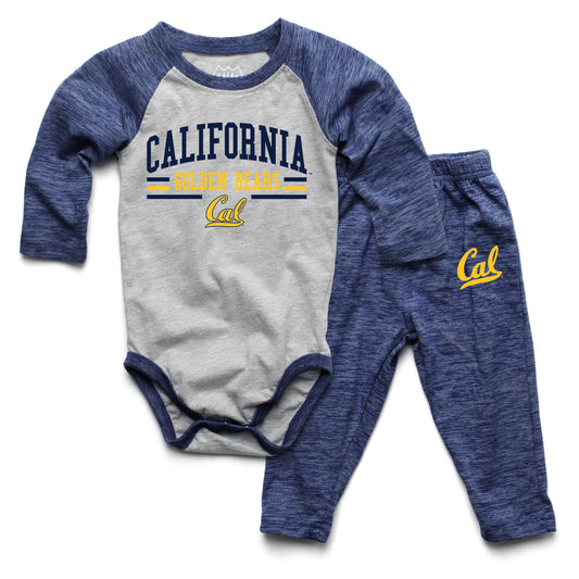 Cal Berkeley Bears Wes and Willy Baby College Team Hopper and Pant Set