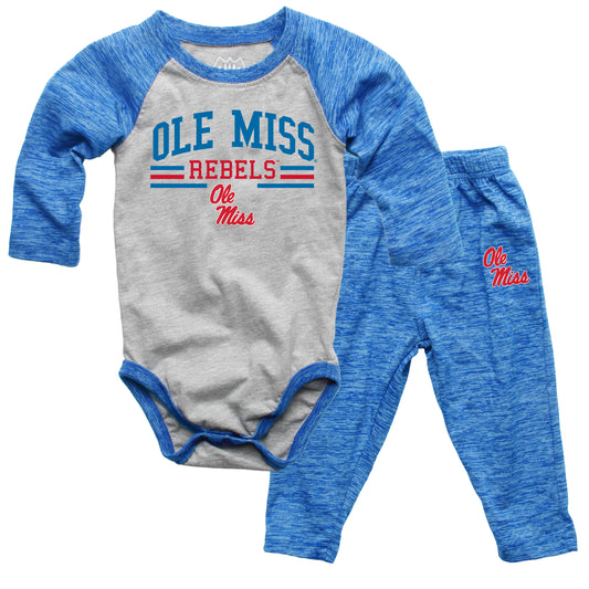Ole Miss Rebels Wes and Willy Baby College Team Hopper and Pant Set