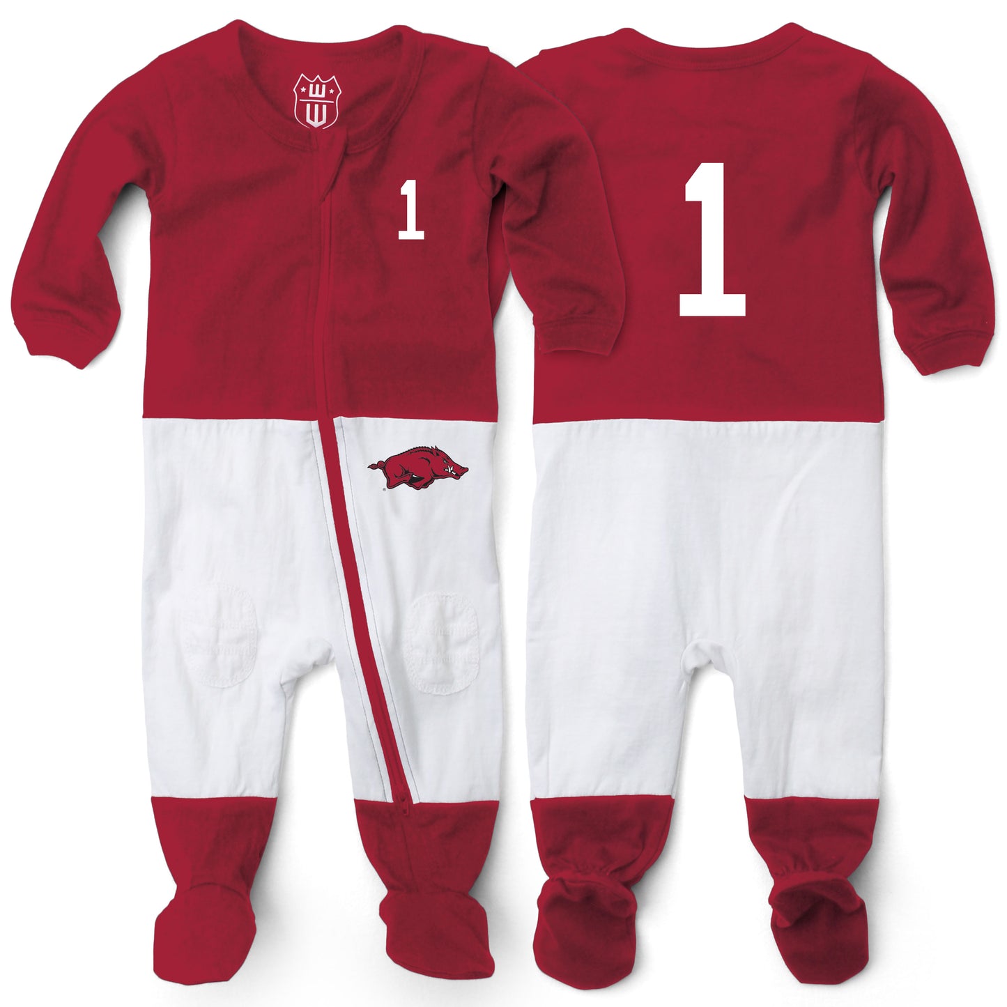 Arkansas Razorbacks Wes and Willy Baby College Football Jersey Sleeper