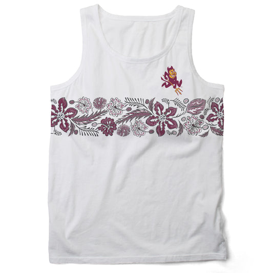 Arizona State Sun Devils Wes and Willy Mens Floral Tank Top
