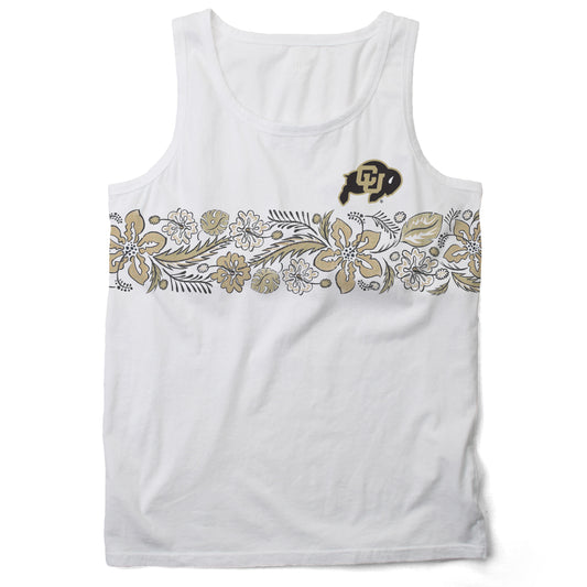 Colorado Buffaloes Wes and Willy Mens Floral Tank Top