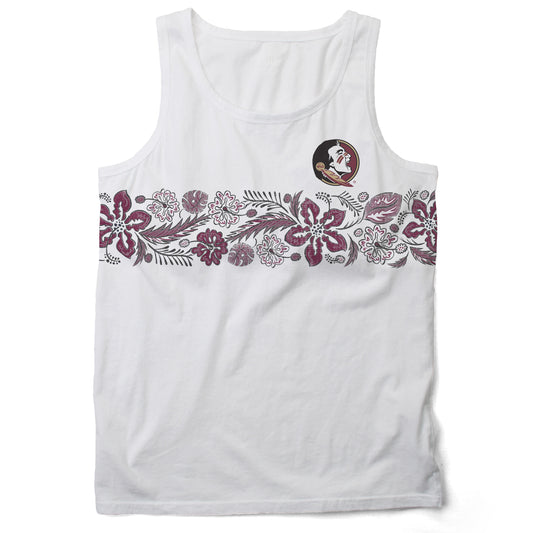 Florida State Seminoles Wes and Willy Mens Floral Tank Top