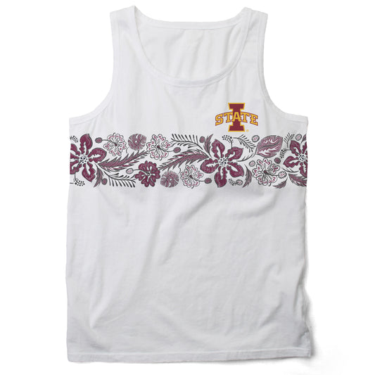 Iowa State Cyclones Wes and Willy Mens Floral Tank Top