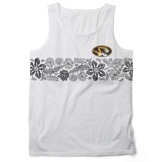 Missouri Tigers Wes and Willy Mens Floral Tank Top