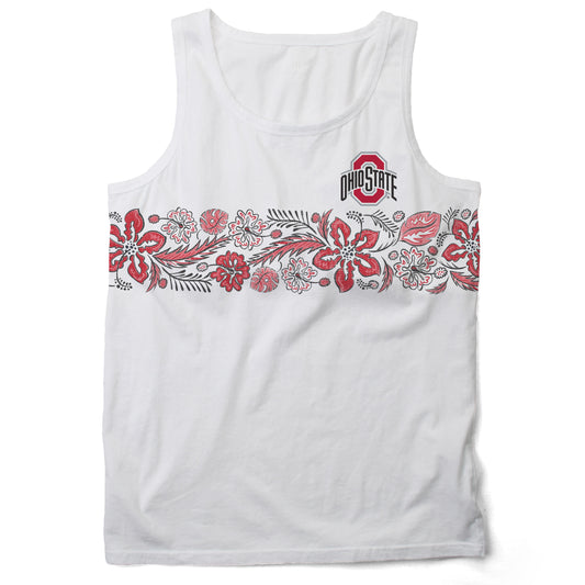 Ohio State Buckeyes Wes and Willy Mens Floral Tank Top