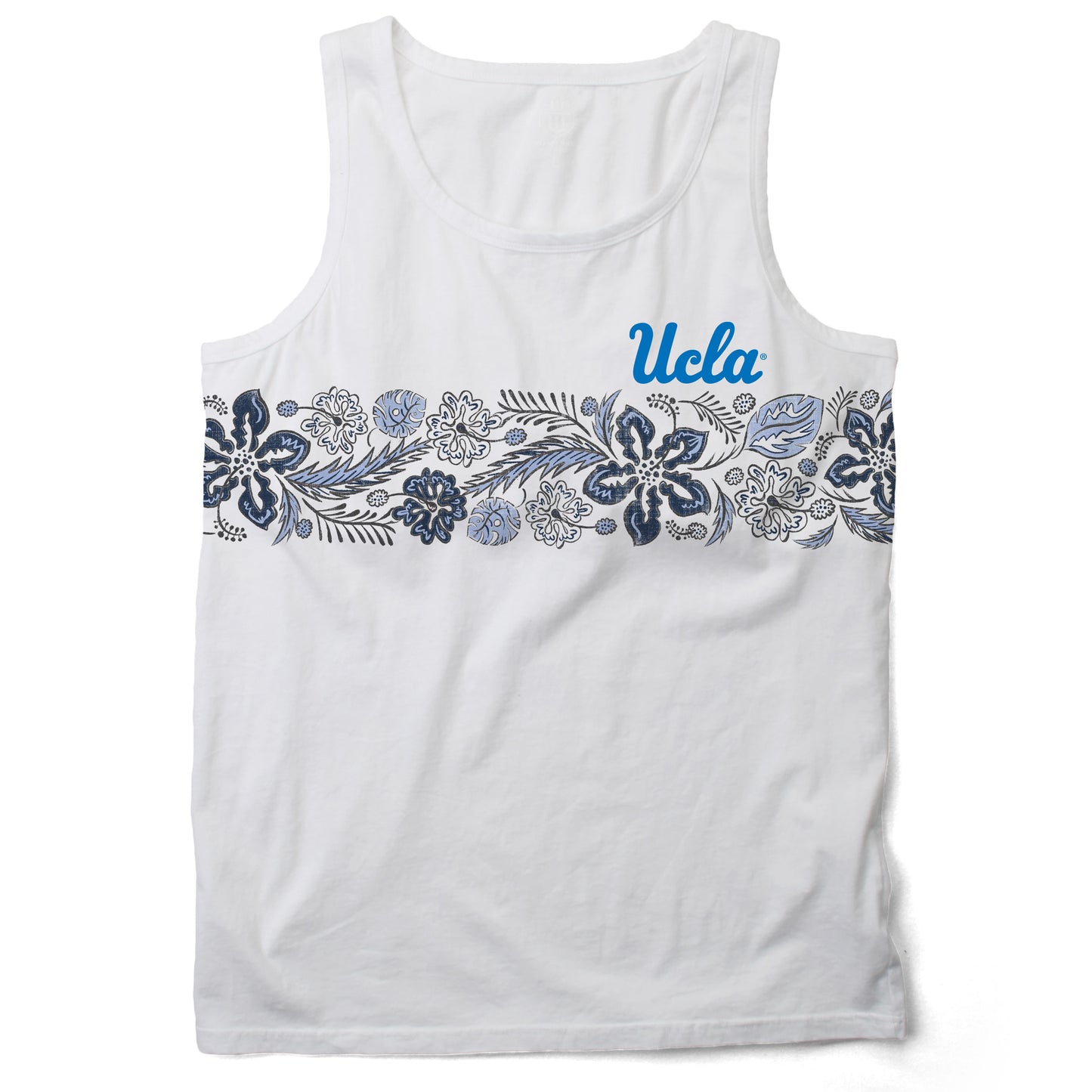 UCLA Bruins Wes and Willy Mens Floral Tank Top